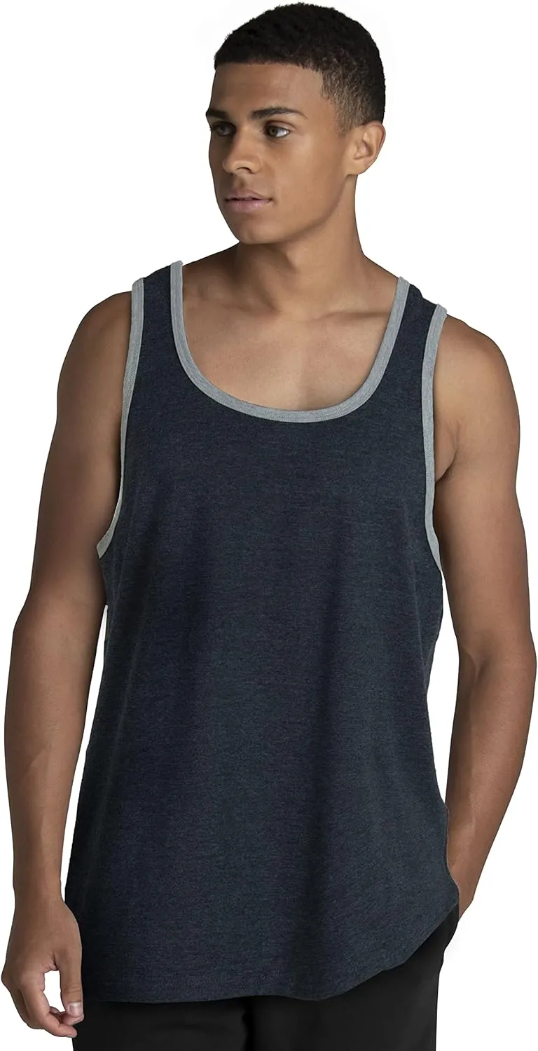 Fruit of the Loom Men's EverSoft Cotton Sleeveless Moisture Wicking T-Shirts with Odor Control