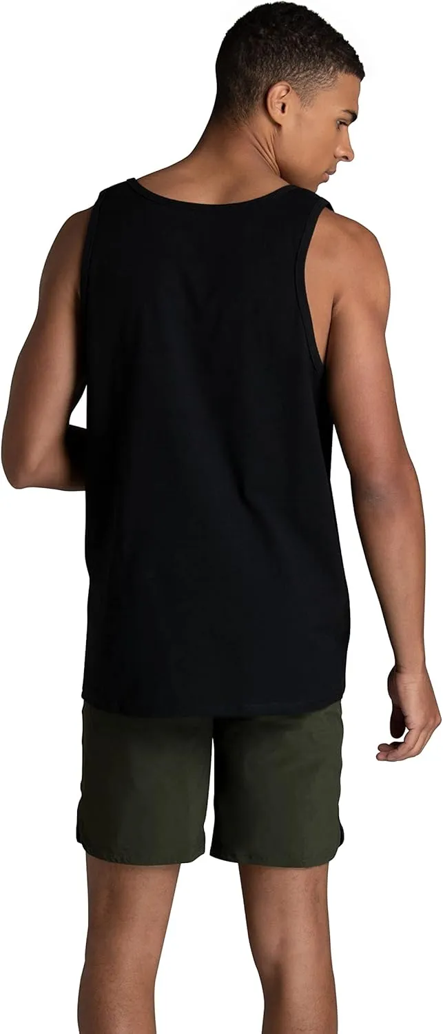 Fruit of the Loom Men's EverSoft Cotton Sleeveless Moisture Wicking T-Shirts with Odor Control