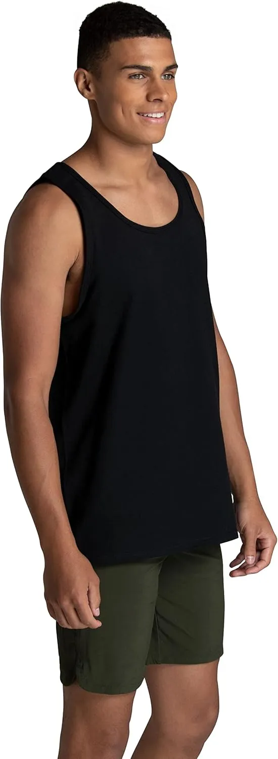 Fruit of the Loom Men's EverSoft Cotton Sleeveless Moisture Wicking T-Shirts with Odor Control