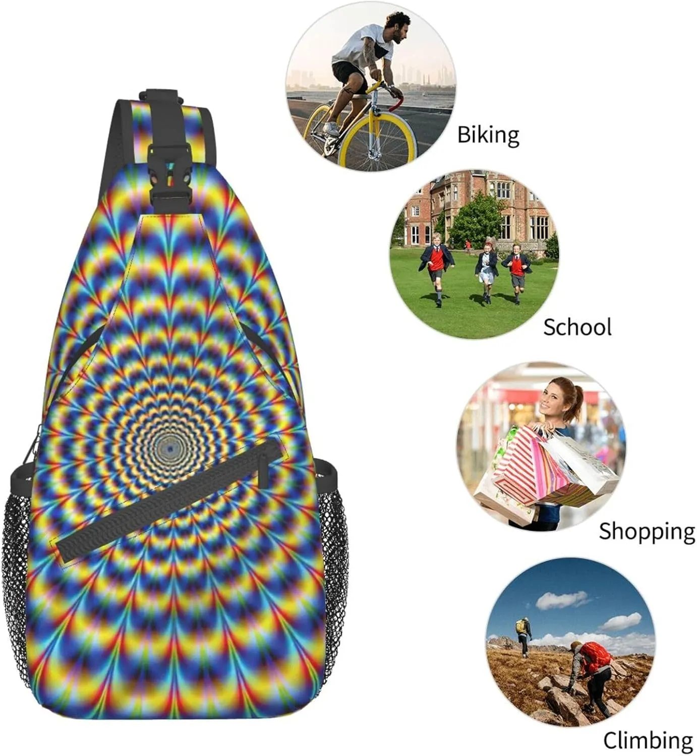 Fruits Watermelon Crossbody Sling Backpack Sling Bag Travel Hiking Chest Bag Daypack For Women Men