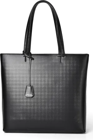 FSD.WG Men's Tote Bag,Business Bag, Leather Briefcase,Elegant Leather,Large Capacity,Black