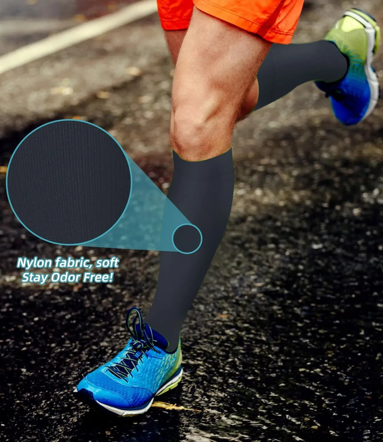 FuelMeFoot Compression Socks For Women Men - Graduated Support Knee High Socks For Nurses, Travel, Athletic