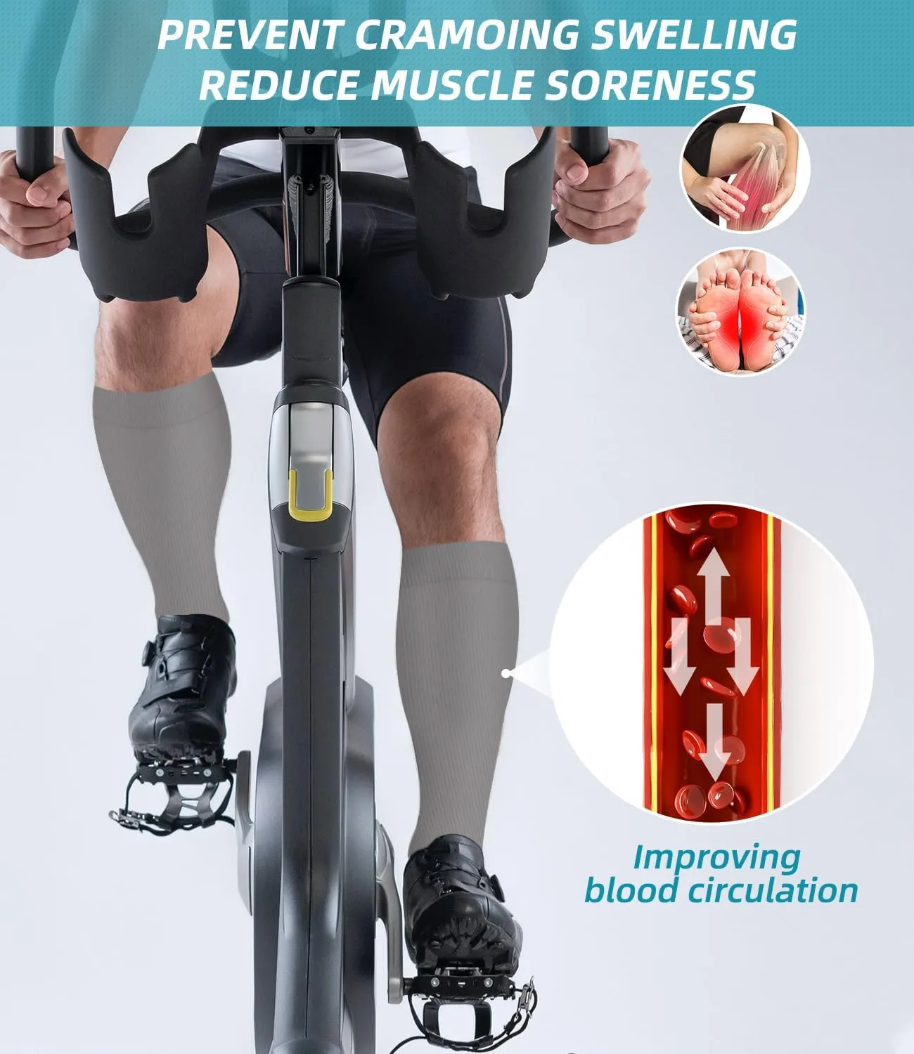 FuelMeFoot Compression Socks For Women Men - Graduated Support Knee High Socks For Nurses, Travel, Athletic