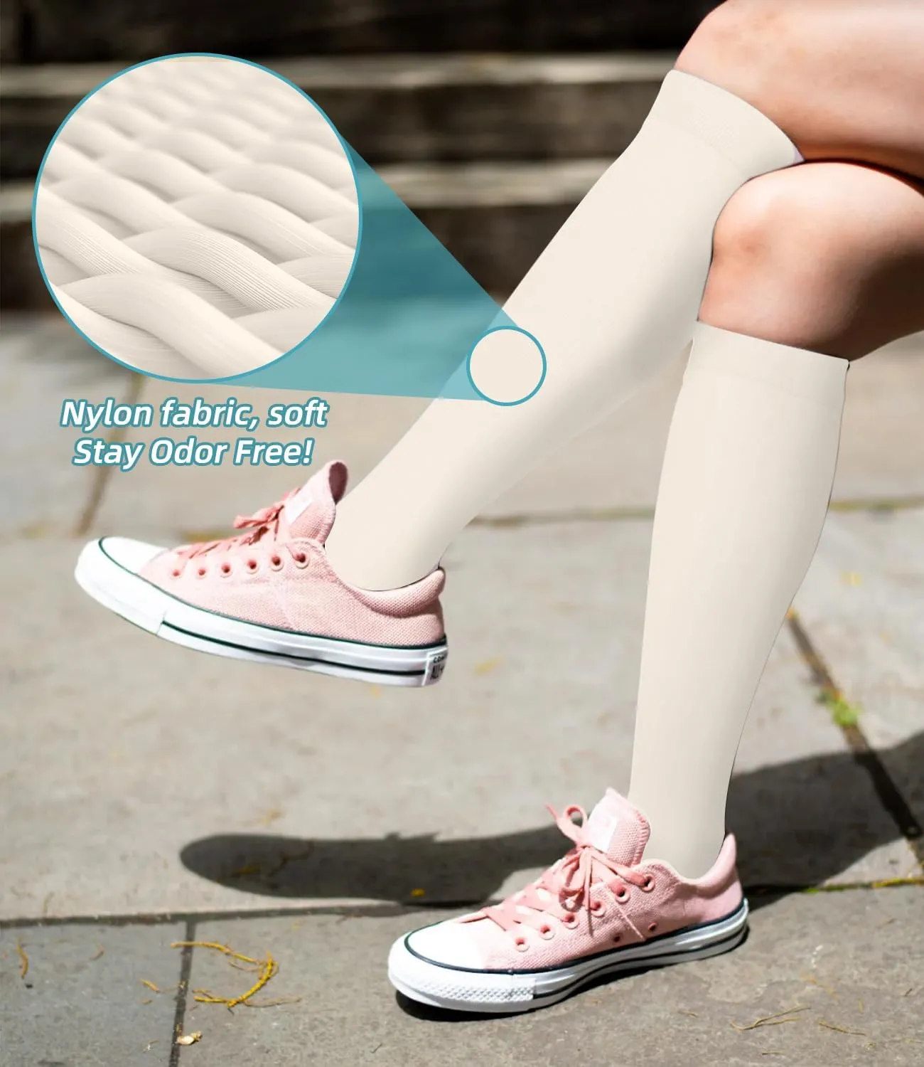 FuelMeFoot Compression Socks For Women Men - Graduated Support Knee High Socks For Nurses, Travel, Athletic