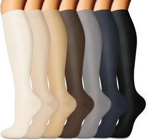 FuelMeFoot Compression Socks For Women Men - Graduated Support Knee High Socks For Nurses, Travel, Athletic