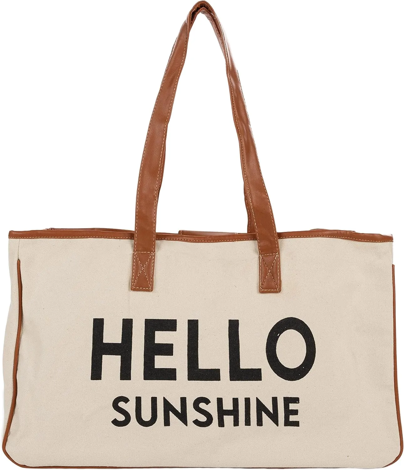 Funky Junque Premium Canvas Tote Bag with Inspirational Quote Lining