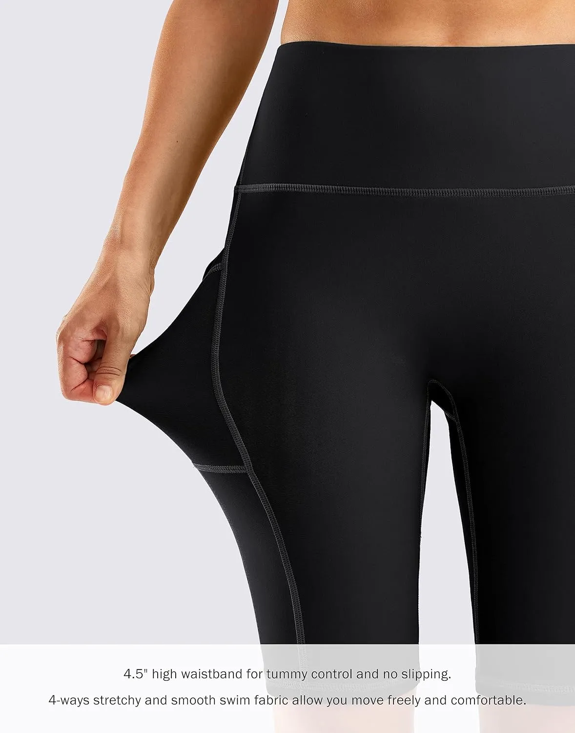 G Gradual Women's 9" High Waisted Swim Board Shorts Tummy Control Swimsuit Bottoms for Women with Liner Pockets
