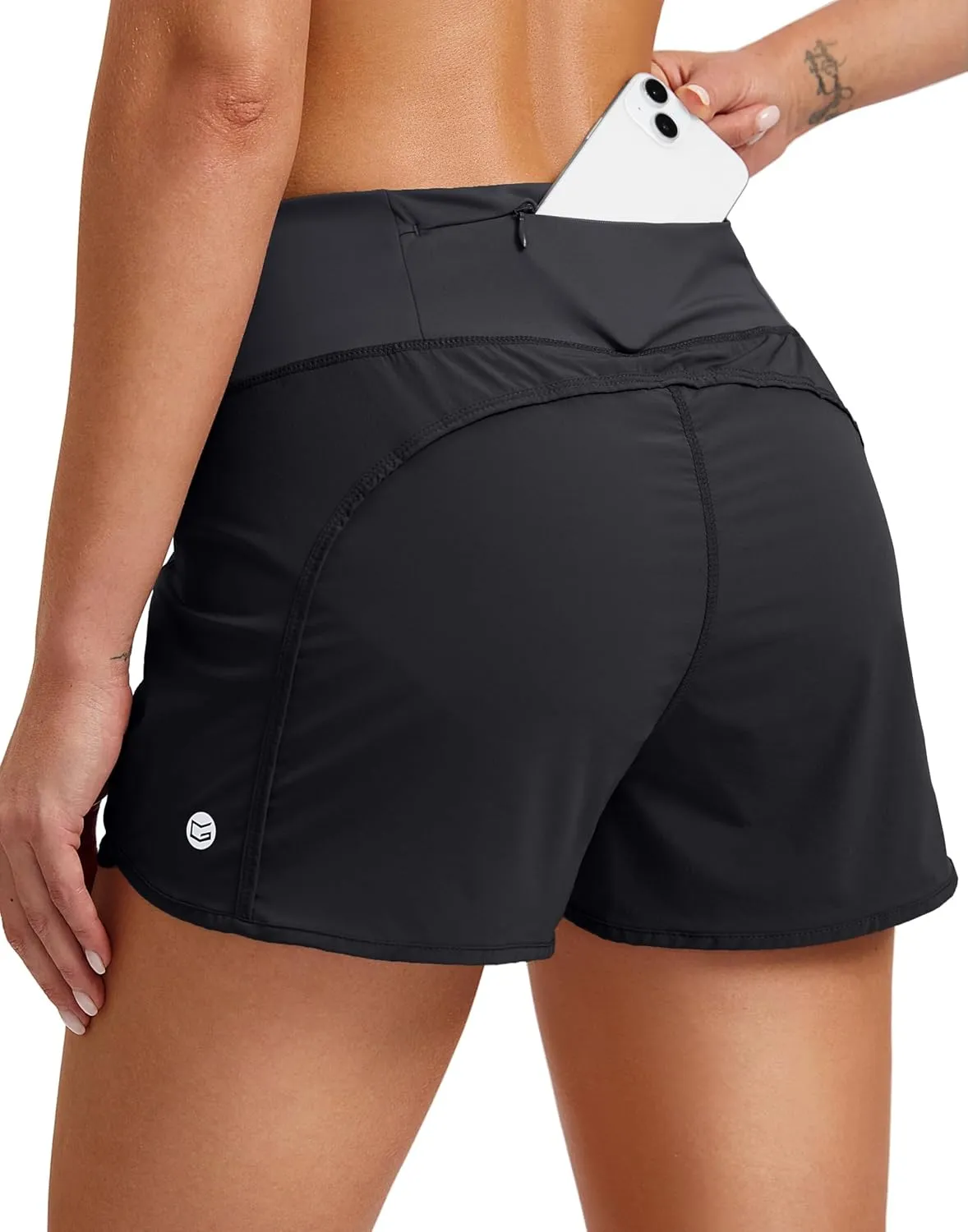 G Gradual Women's Running Shorts with Mesh Liner 3" Workout Athletic Shorts for Women with Phone Pockets