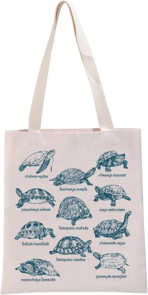 G2TUP Turtle Lover Gift Turtle Types Tote Bag Tortoise Protection Gift Turtle Mom Gift Turtle Owner Gift Turtle Merch