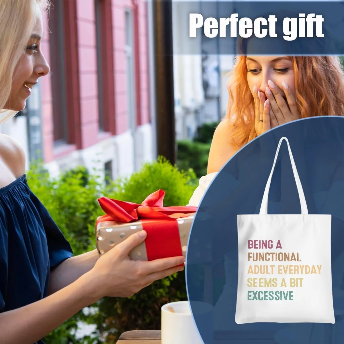 Gag Gifts Sarcastic Tote Bag, Funny Gifts Reusable Grocery Bags, Novelty Gifts Humor Beach Bag Weekender Bag