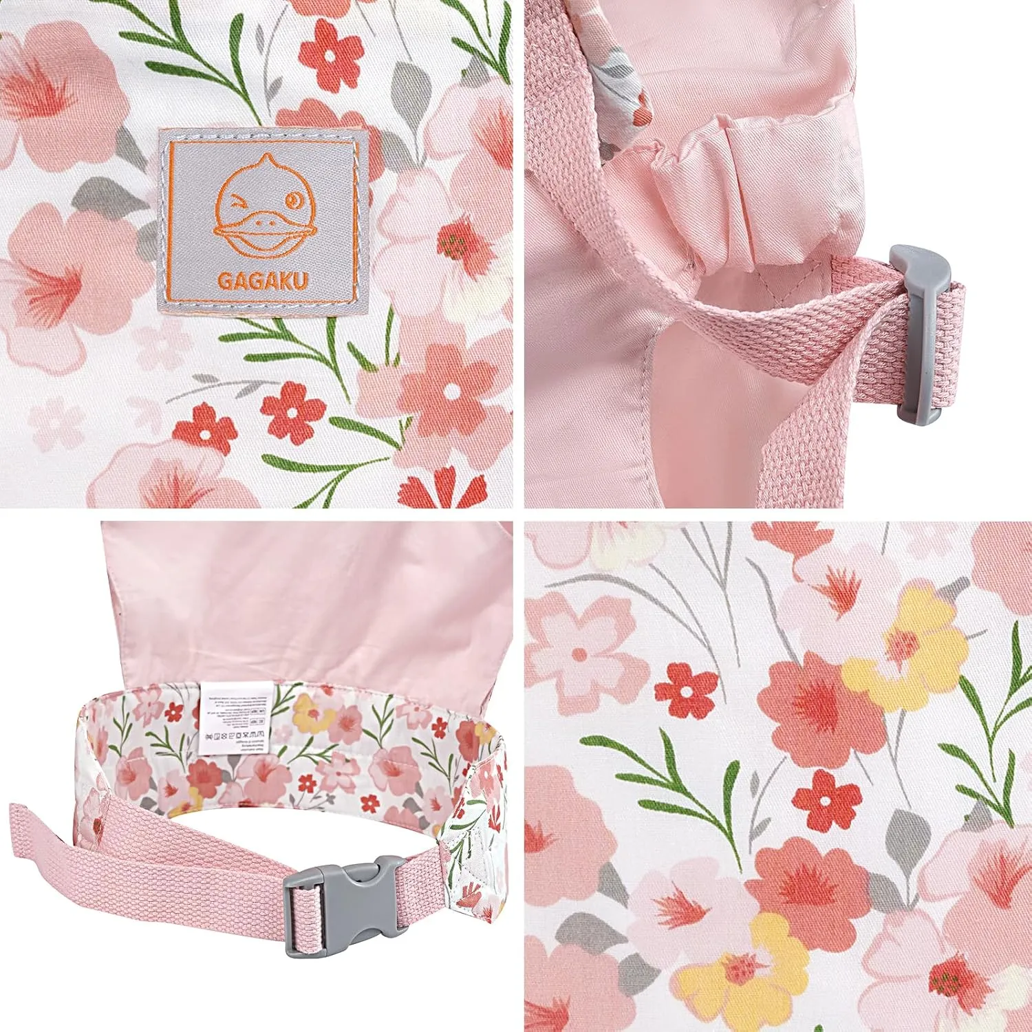 GAGAKU Reborn Baby Doll Carrier for Kids & Stuffed Animals - Pink Rose of Sharon