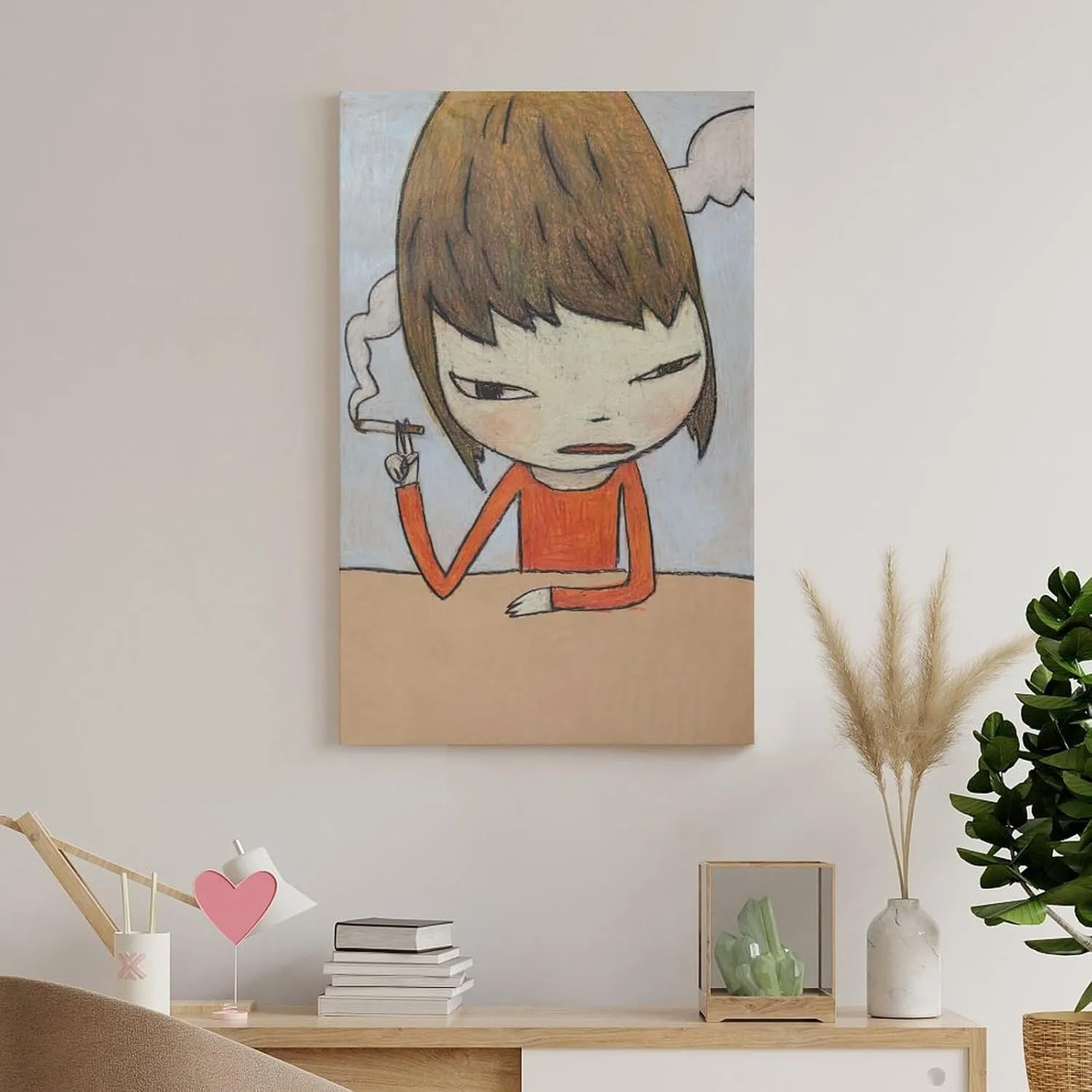 GAUSKY Nara Yoshimoto Poster Canvas Wall Art For Room Aesthetic And Decor 23For Living Room Bedroom Painting 20x30inch(50x75cm) Unframe-.