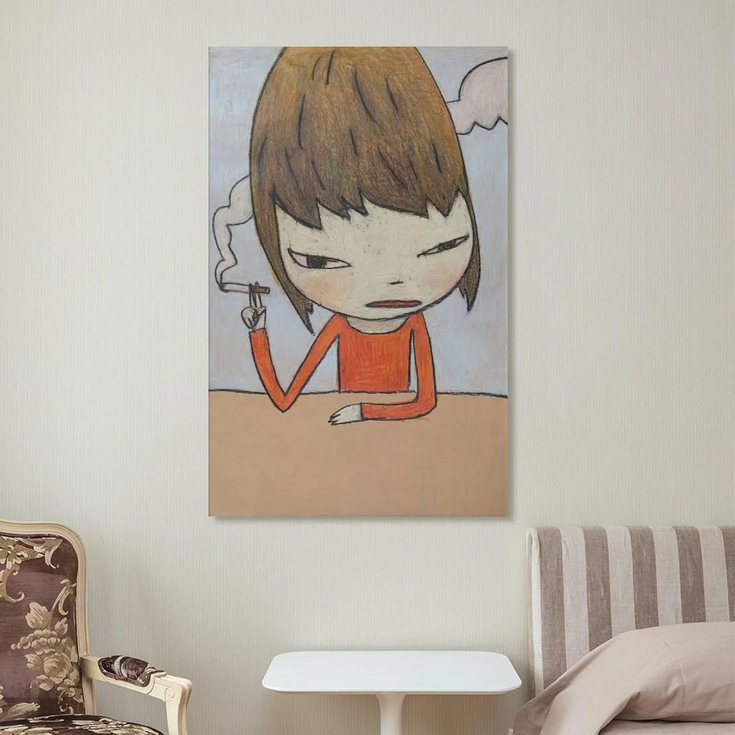 GAUSKY Nara Yoshimoto Poster Canvas Wall Art For Room Aesthetic And Decor 23For Living Room Bedroom Painting 20x30inch(50x75cm) Unframe-.