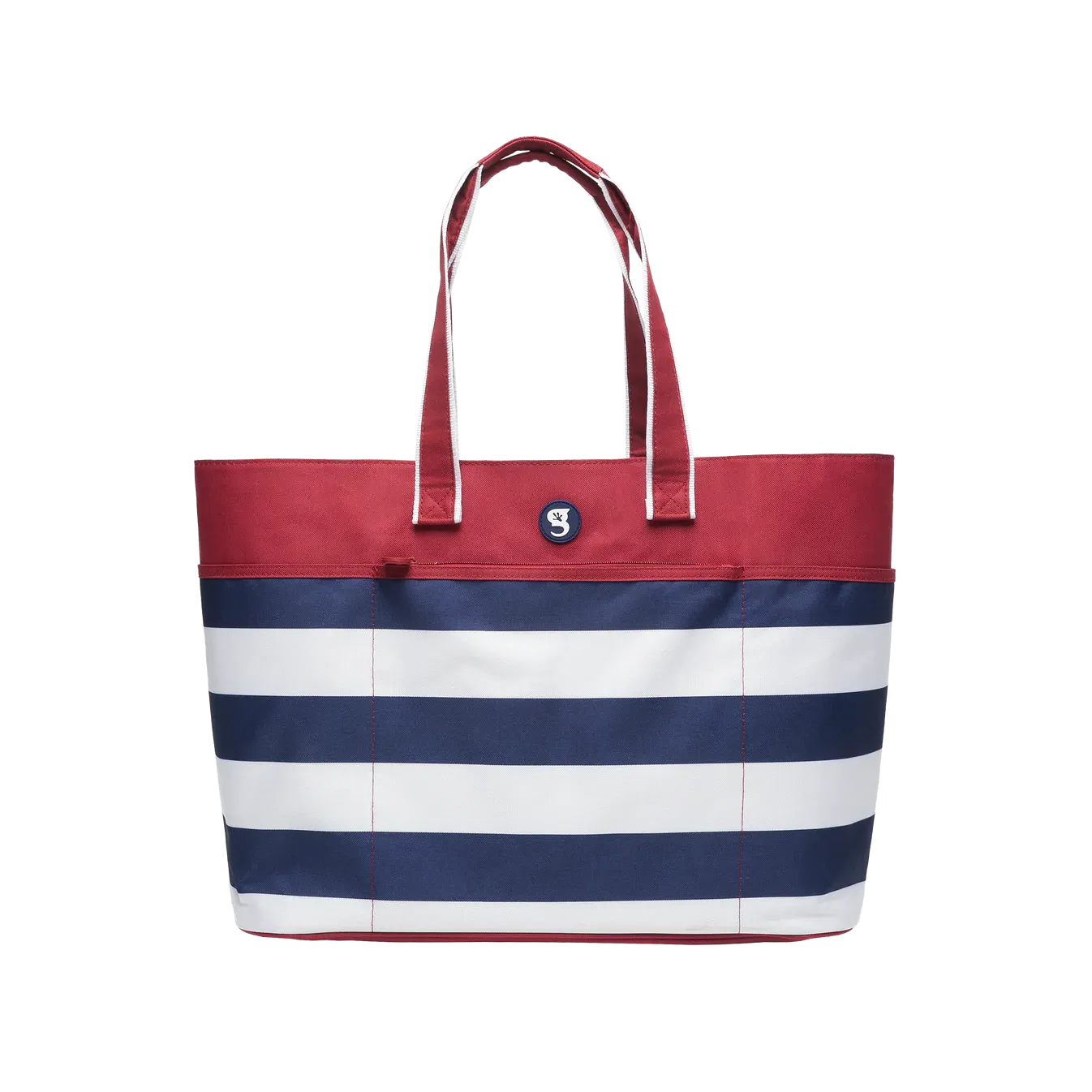 Geckobrands Waterproof  Beach Tote - Red/White/Blue