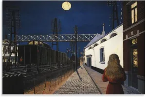generic Loneliness,Paul Delvaux Gifts Canvas Painting Poster Wall Art Decorative Picture Prints Modern Decor Framed-unframed 12x18inch(30x45cm)