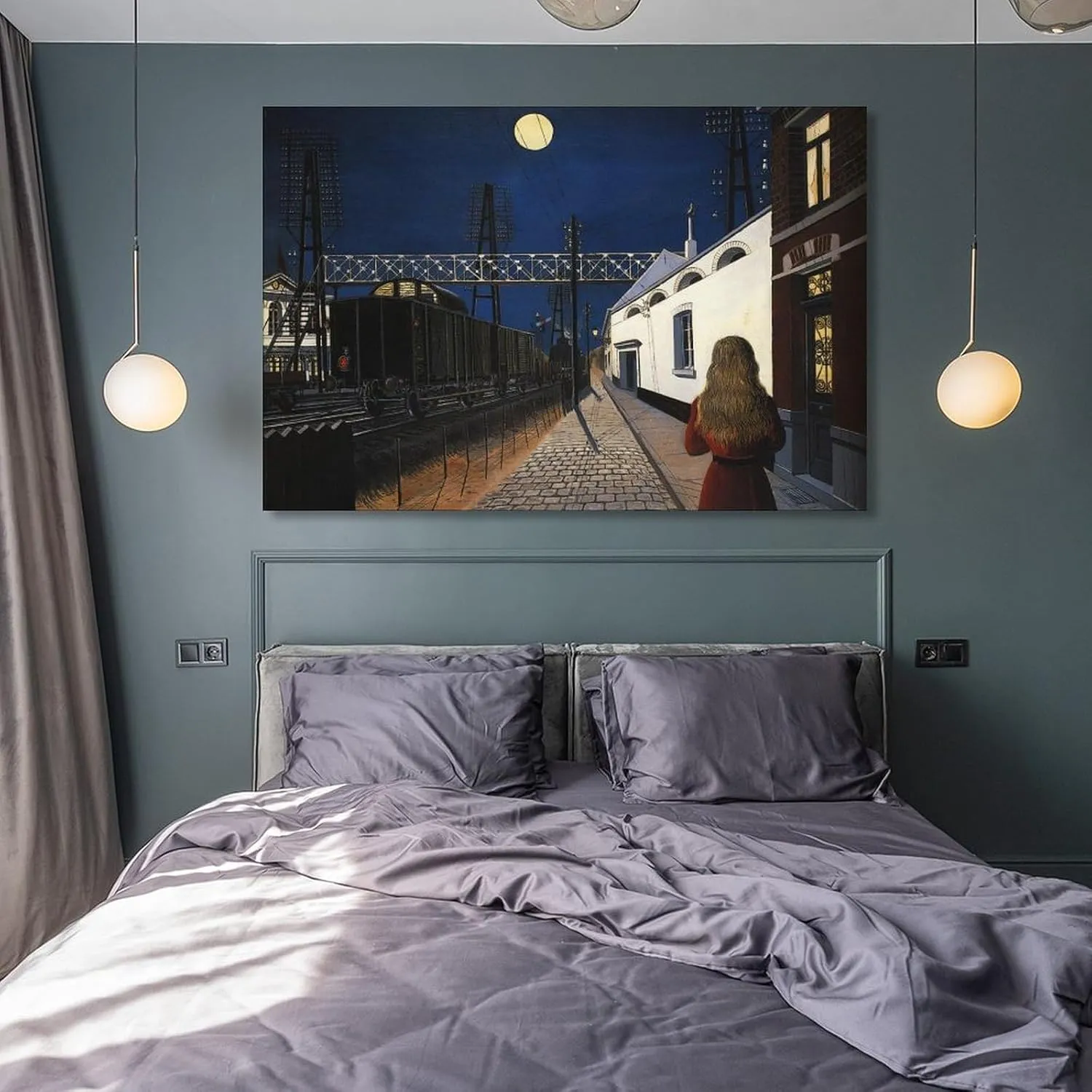 generic Loneliness,Paul Delvaux Gifts Canvas Painting Poster Wall Art Decorative Picture Prints Modern Decor Framed-unframed 12x18inch(30x45cm)