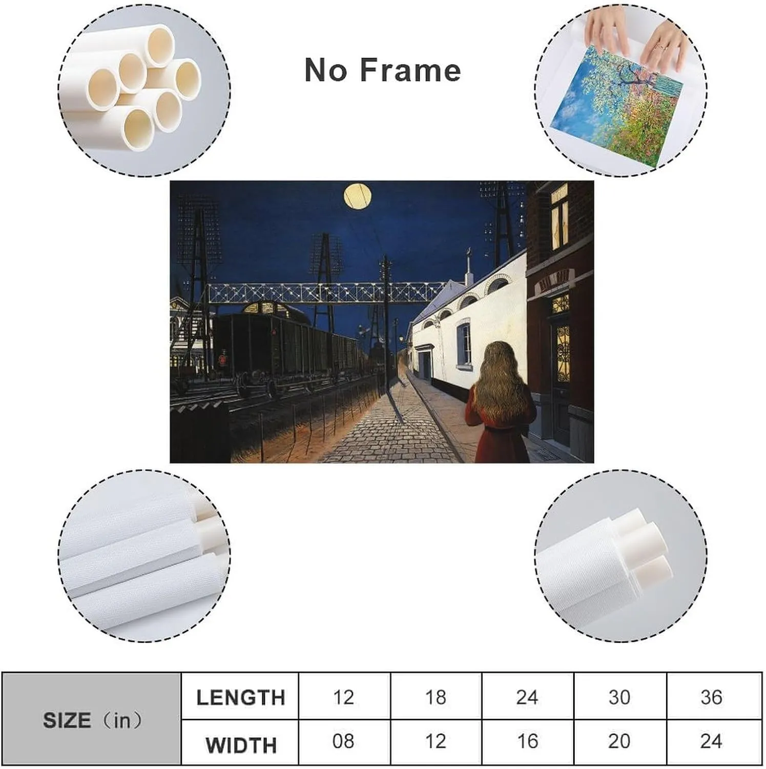generic Loneliness,Paul Delvaux Gifts Canvas Painting Poster Wall Art Decorative Picture Prints Modern Decor Framed-unframed 12x18inch(30x45cm)