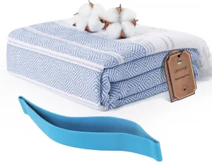 Genovega Turkish Bathroom Bath Towels Bulk Beach Pool Swim Towel Set Absorbent Quick Dry Long Wide Extra Large Multipack Adult Men Soft Cotton Luxury Hot Tub Spa Accessories