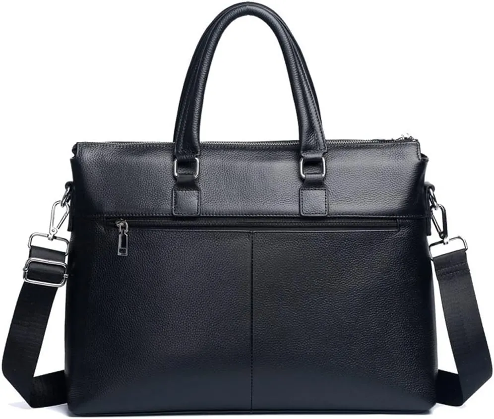 Genuine Leather Business Portable Computer Bag Layer Cowhide Briefcase Men Shoulder Bag