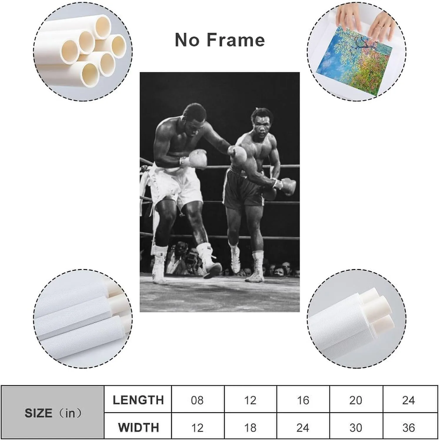 George Foreman Boxer Poster (2) Artworks Canvas Poster Room Aesthetic Wall Art Prints Home Modern Decor Gifts Framed-unframed 16x24inch(40x60cm)