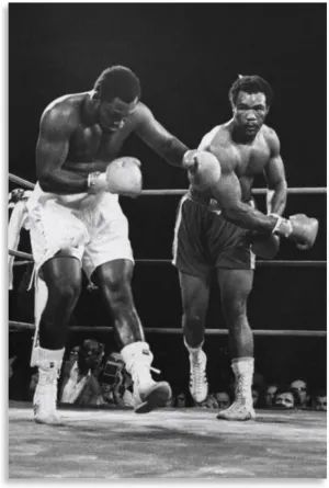 George Foreman Boxer Poster (2) Artworks Canvas Poster Room Aesthetic Wall Art Prints Home Modern Decor Gifts Framed-unframed 16x24inch(40x60cm)