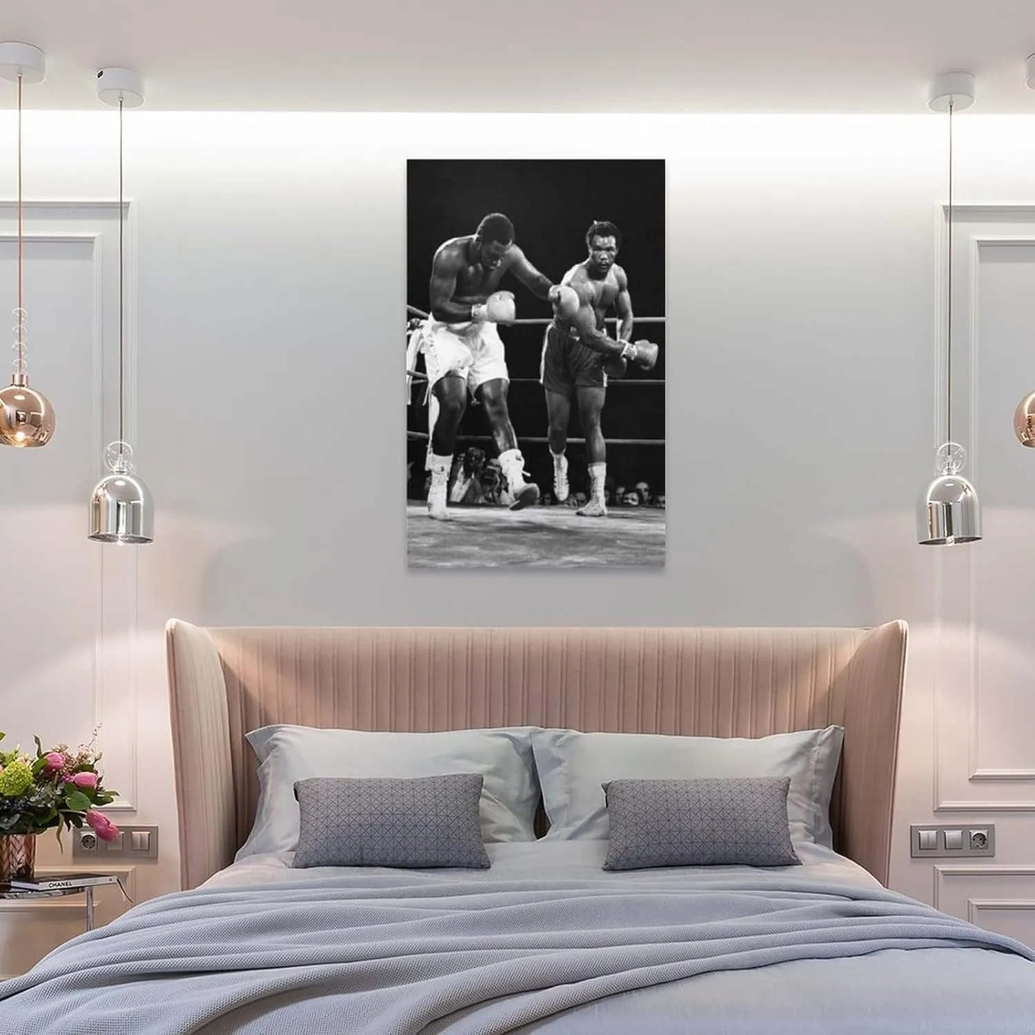 George Foreman Boxer Poster (2) Artworks Canvas Poster Room Aesthetic Wall Art Prints Home Modern Decor Gifts Framed-unframed 16x24inch(40x60cm)