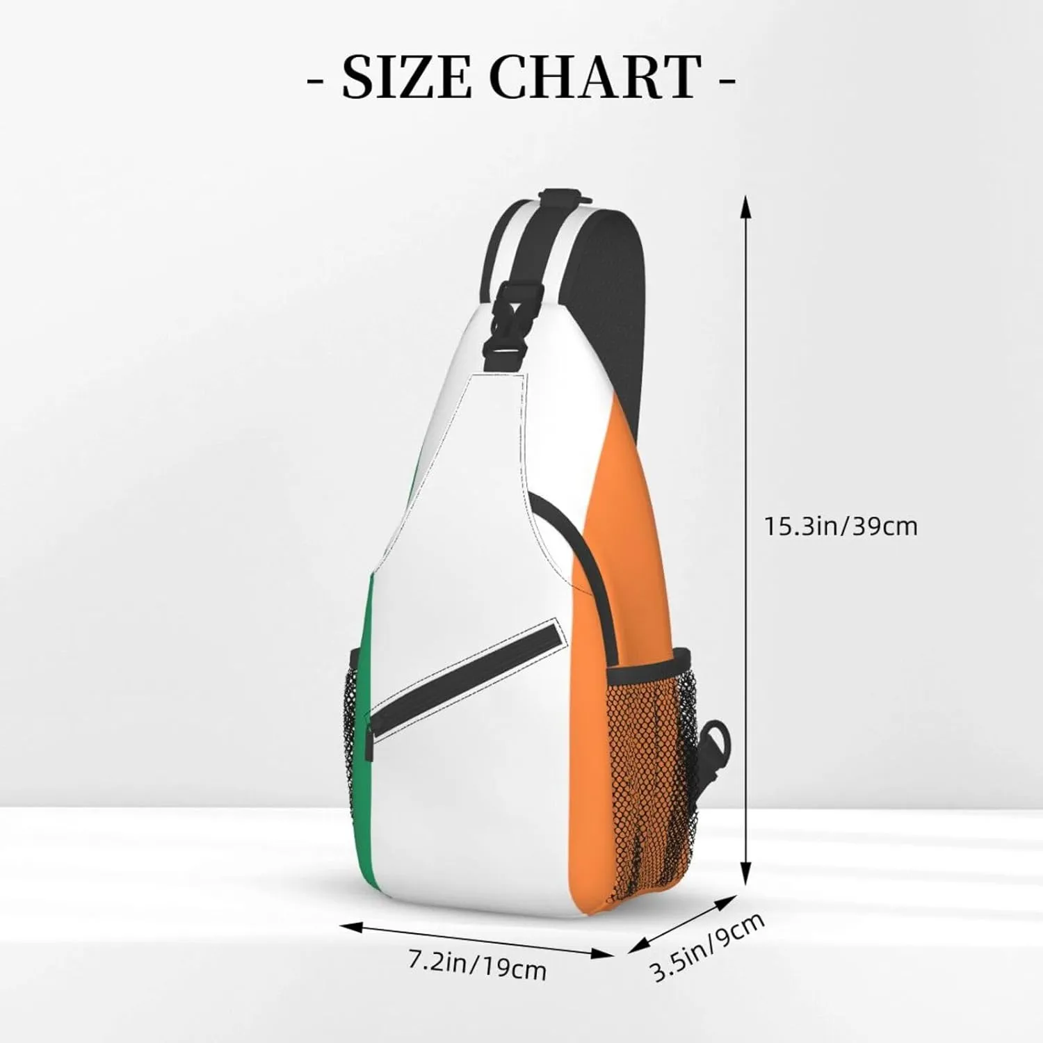 GeRRiT Irish Flag Print Small Backpack Sling Bag For Women Men, Chest Bag Daypack Crossbody For Travel Sport, SB-122