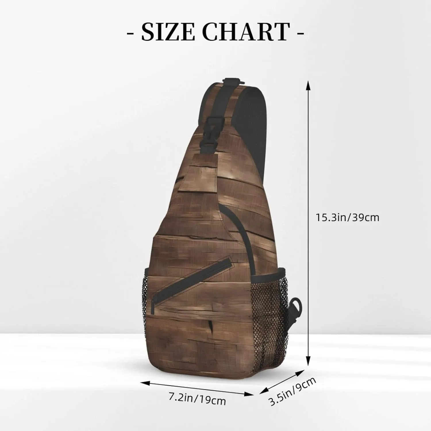 GeRRiT Rustic Old Barn Wood Print Small Backpack Sling Bag For Women Men, Chest Bag Daypack Crossbody For Travel Sport