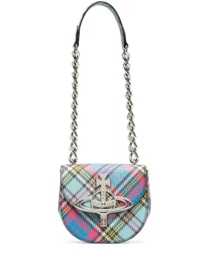 Giant discount tartan-check Sofia crossbody Weather-resistant bag
