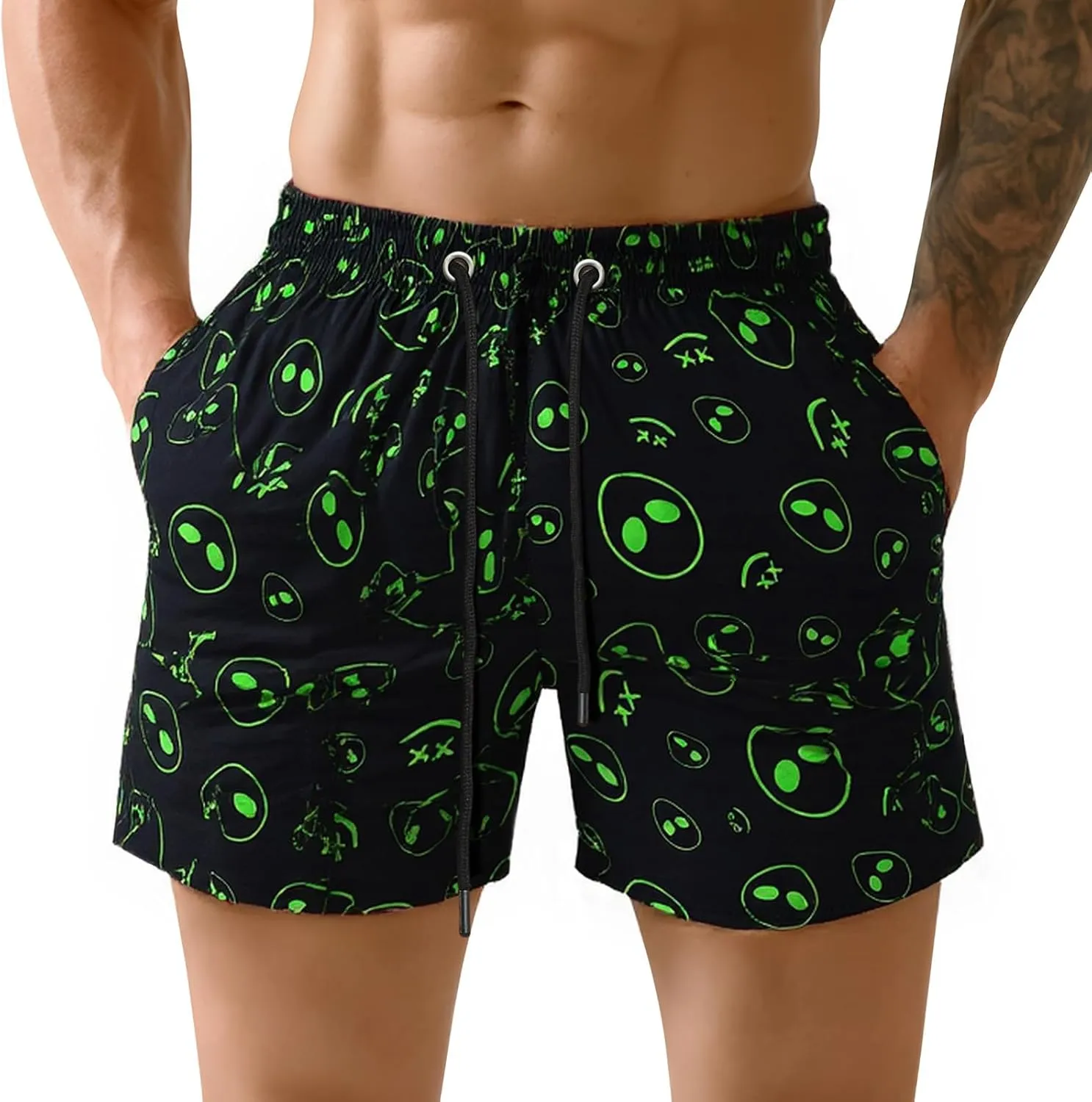 GINGTTO Men's Beach Shorts Bathing Suits with Mesh Lining