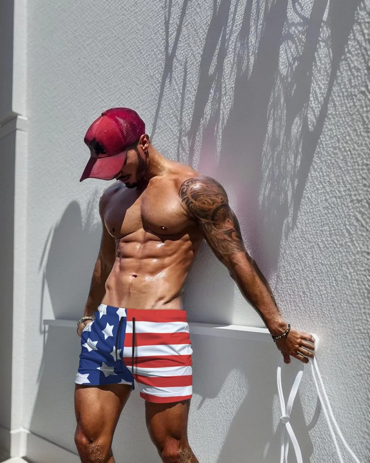 GINGTTO Men's Beach Shorts Bathing Suits with Mesh Lining