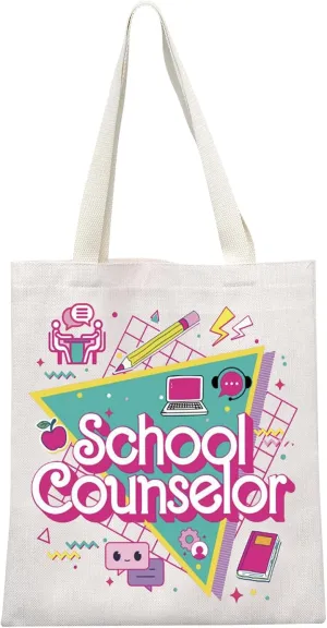 GJTIM Pink Counselor Gift Teacher Appreciation Gift Guidance Counselor Gift Counselor Tote Bag (Pink Counselor Tote)