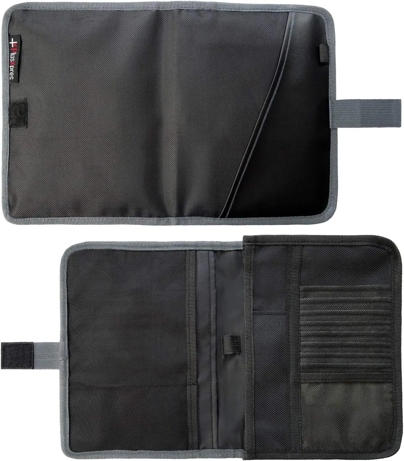 Glove Box Compartment Organizer - Car Document Holder - Owner Manual Case Pouch - Vehicle Storage Wallet for Registration & Insurance Card - Premium Auto Paperwork Holder - Log Book included - Gray