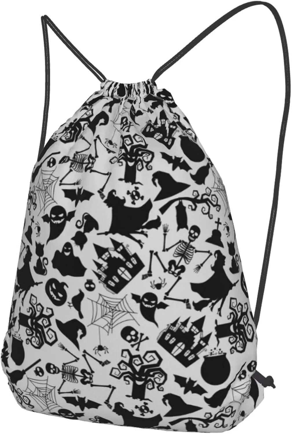 Gocerktr Spider Halloween Drawstring Backpack for Women Men Waterproof String Bag Lightweight Gym Sackpack Beach Hiking Yoga Travel