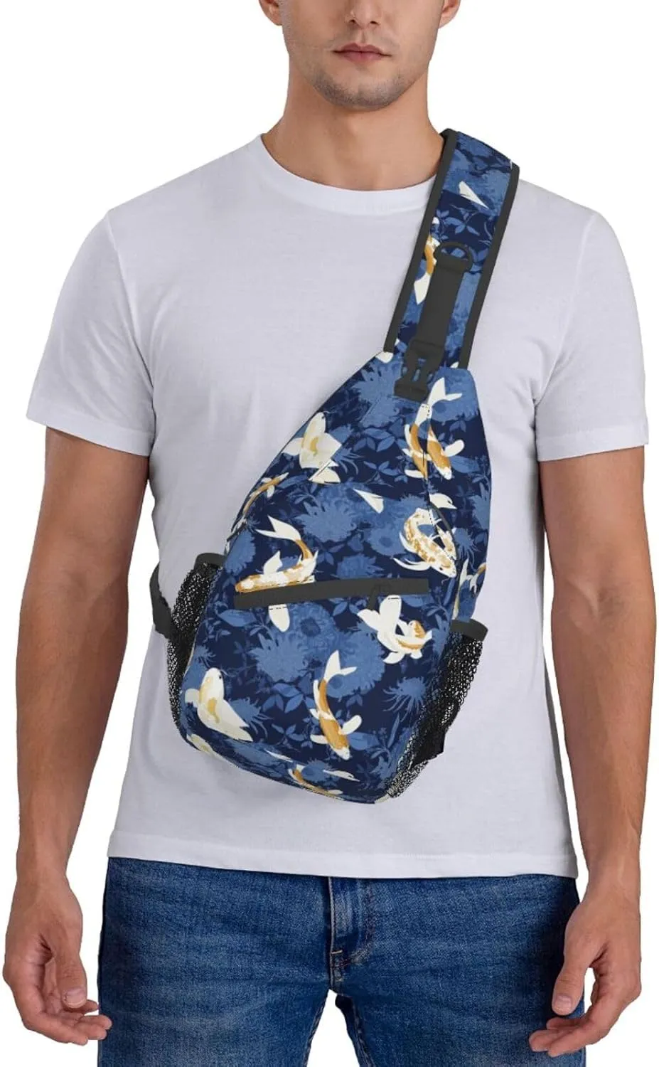 Goldfish Crossbody Bag Fish Shoulder Bag Backpack Cute Sling Bag Funny Chest Casual Daypack for Outdoor
