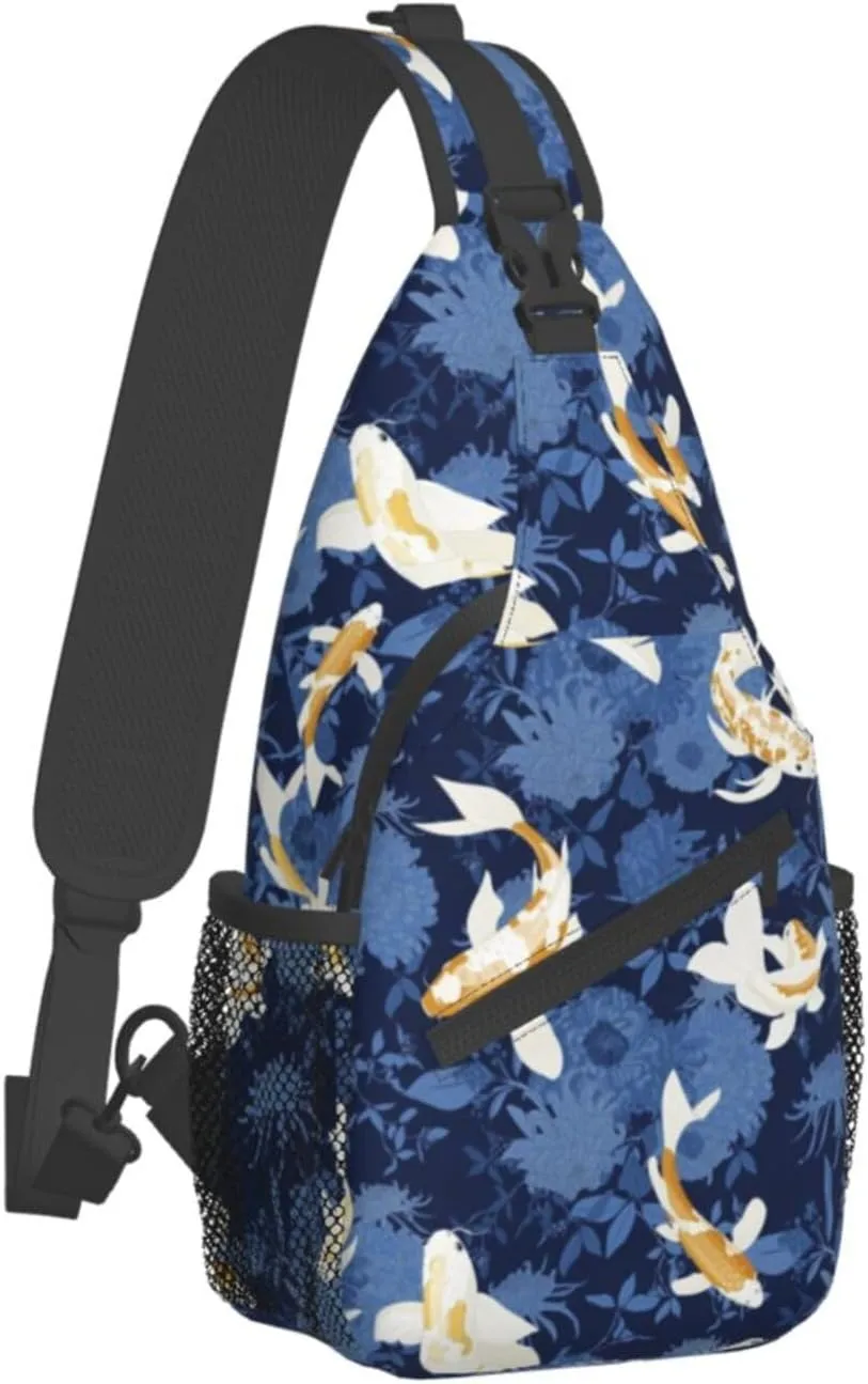 Goldfish Crossbody Bag Fish Shoulder Bag Backpack Cute Sling Bag Funny Chest Casual Daypack for Outdoor