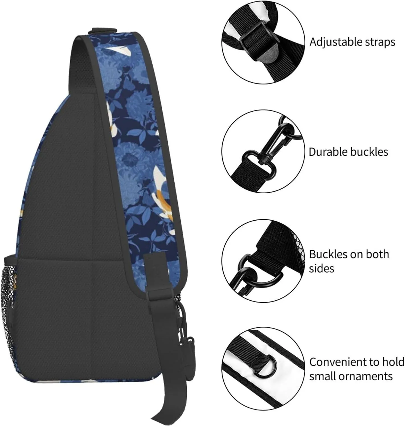 Goldfish Crossbody Bag Fish Shoulder Bag Backpack Cute Sling Bag Funny Chest Casual Daypack for Outdoor