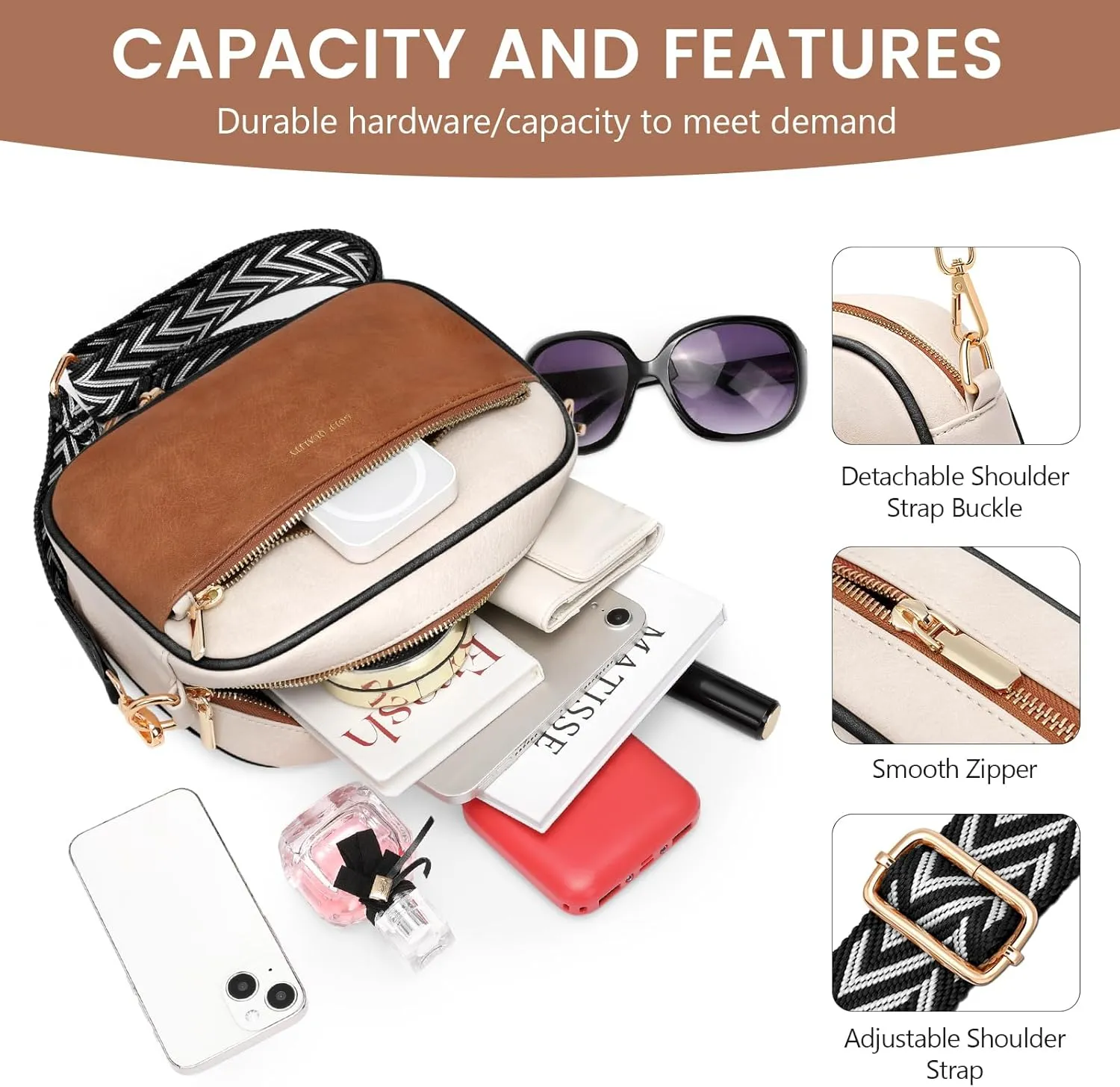 GOLF QUALTY Women's Fanny Pack, Crossbody Bags for Women, Fashion Sling Purse Shoulder Bag Fanny Pack Belt Bag Causal Chest Bum Bag Cross Body Purse for Sports Workout Traveling Running Casual