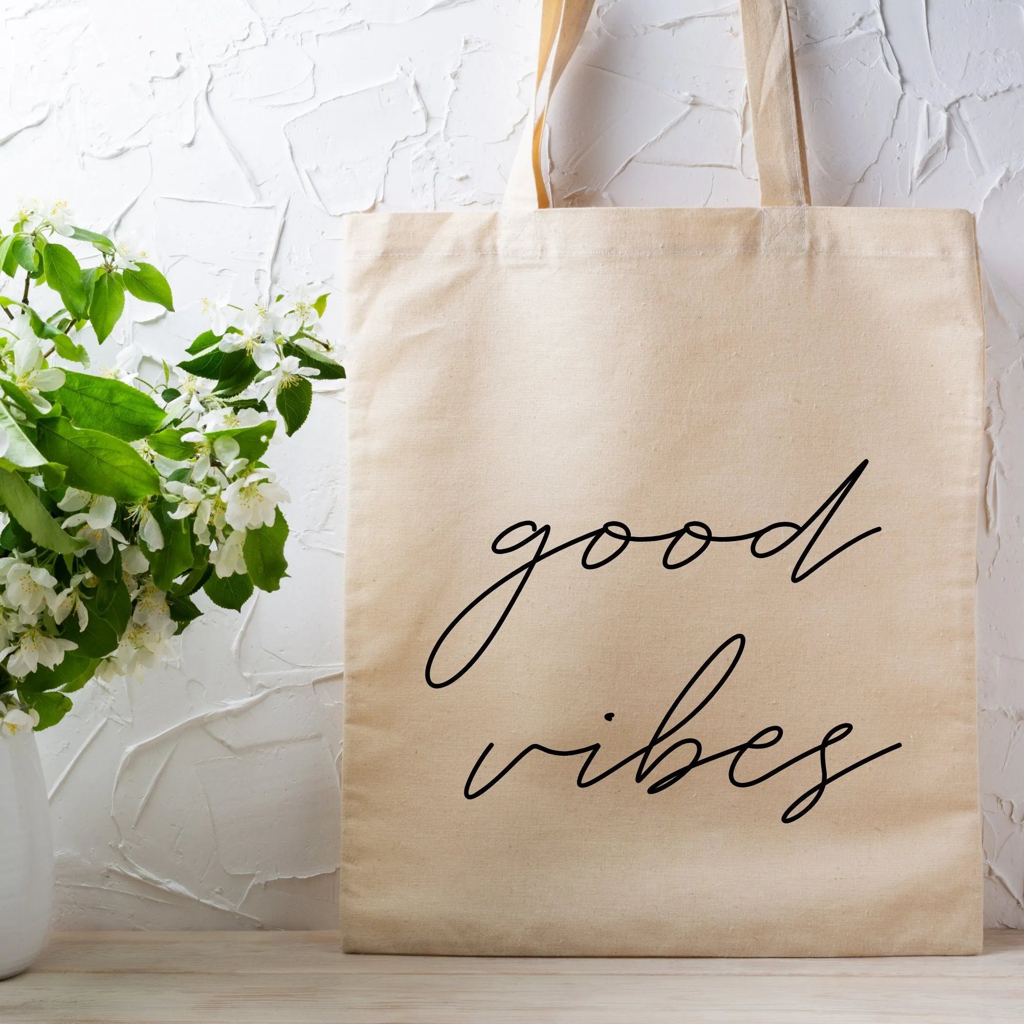 Good Vibes Canvas Tote Bag