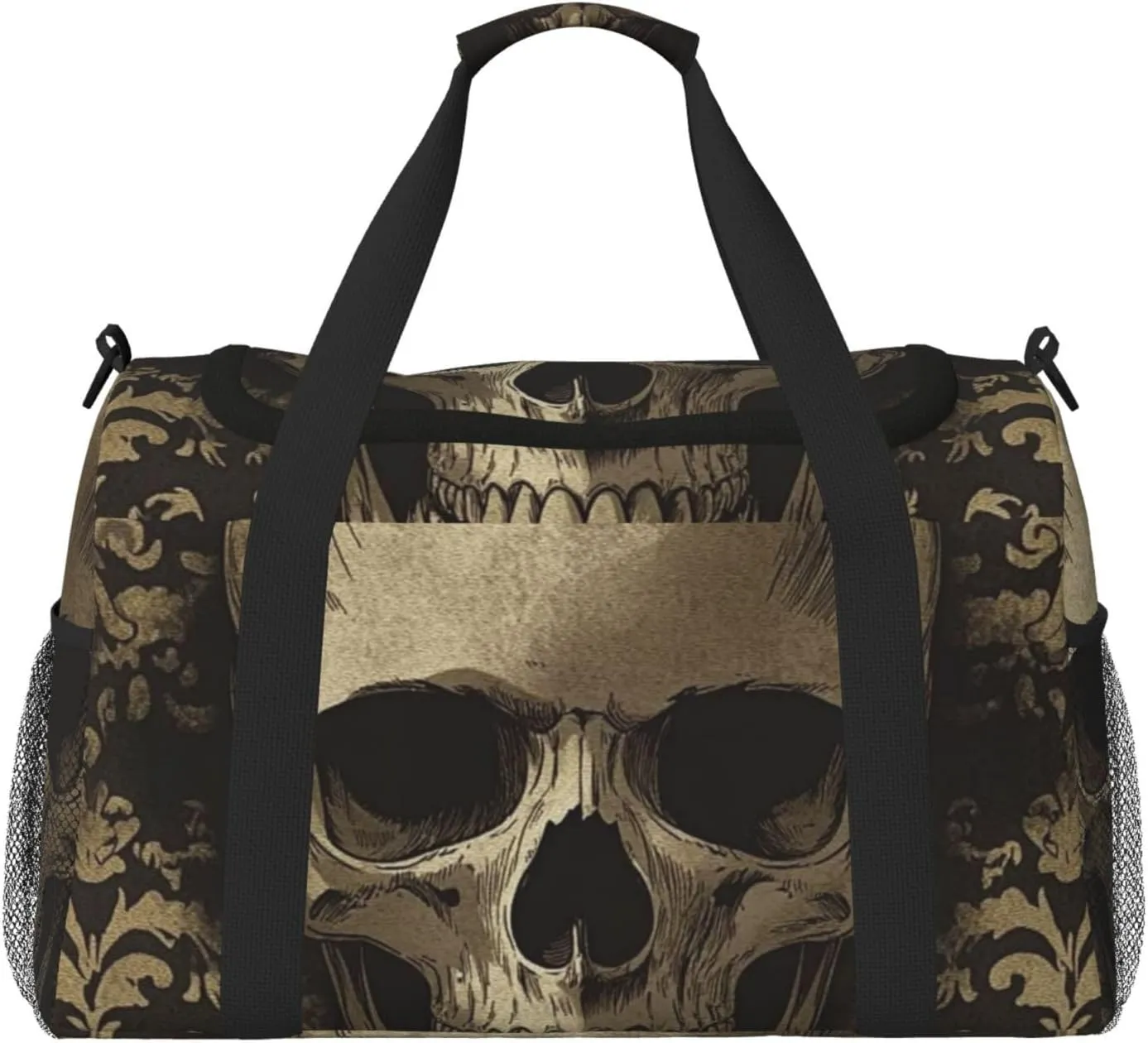 Gothic Wallpaper Skull Travel Duffel Bag Tote Bag Sports Gym Bag For Women And Men