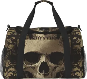 Gothic Wallpaper Skull Travel Duffel Bag Tote Bag Sports Gym Bag For Women And Men