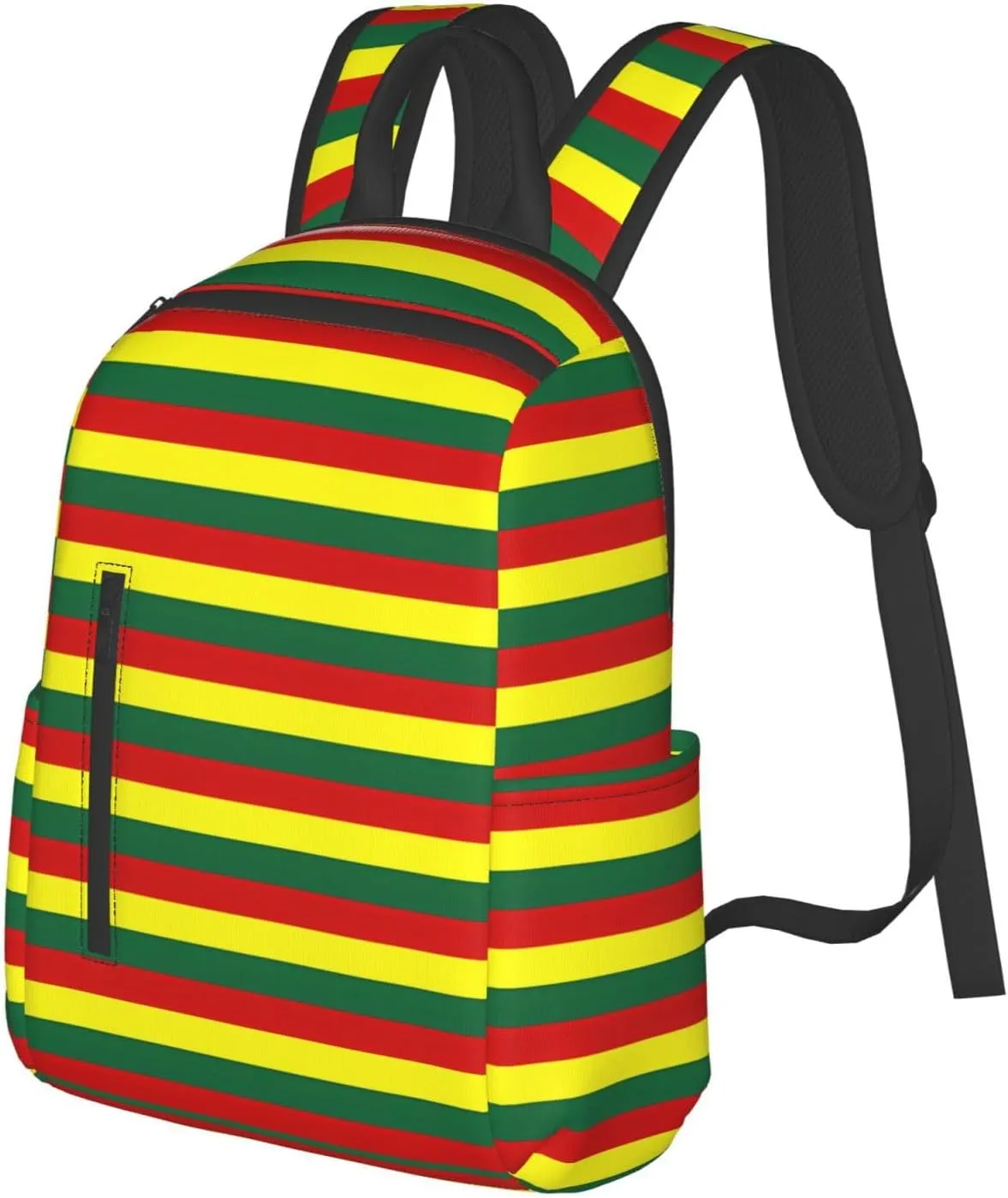 Grenada Flag Stripes Casual Backpacks Large Capacity Laptop Backpack Sports Fitness Rucksack Travel Carry-On Daypack Work Bag for Outdoor Camping
