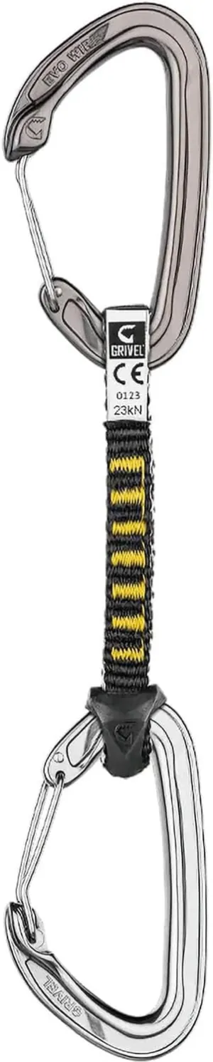 Grivel Alpine Plume Evo Lightweight Wire Gate Quickdraw, 10 cm