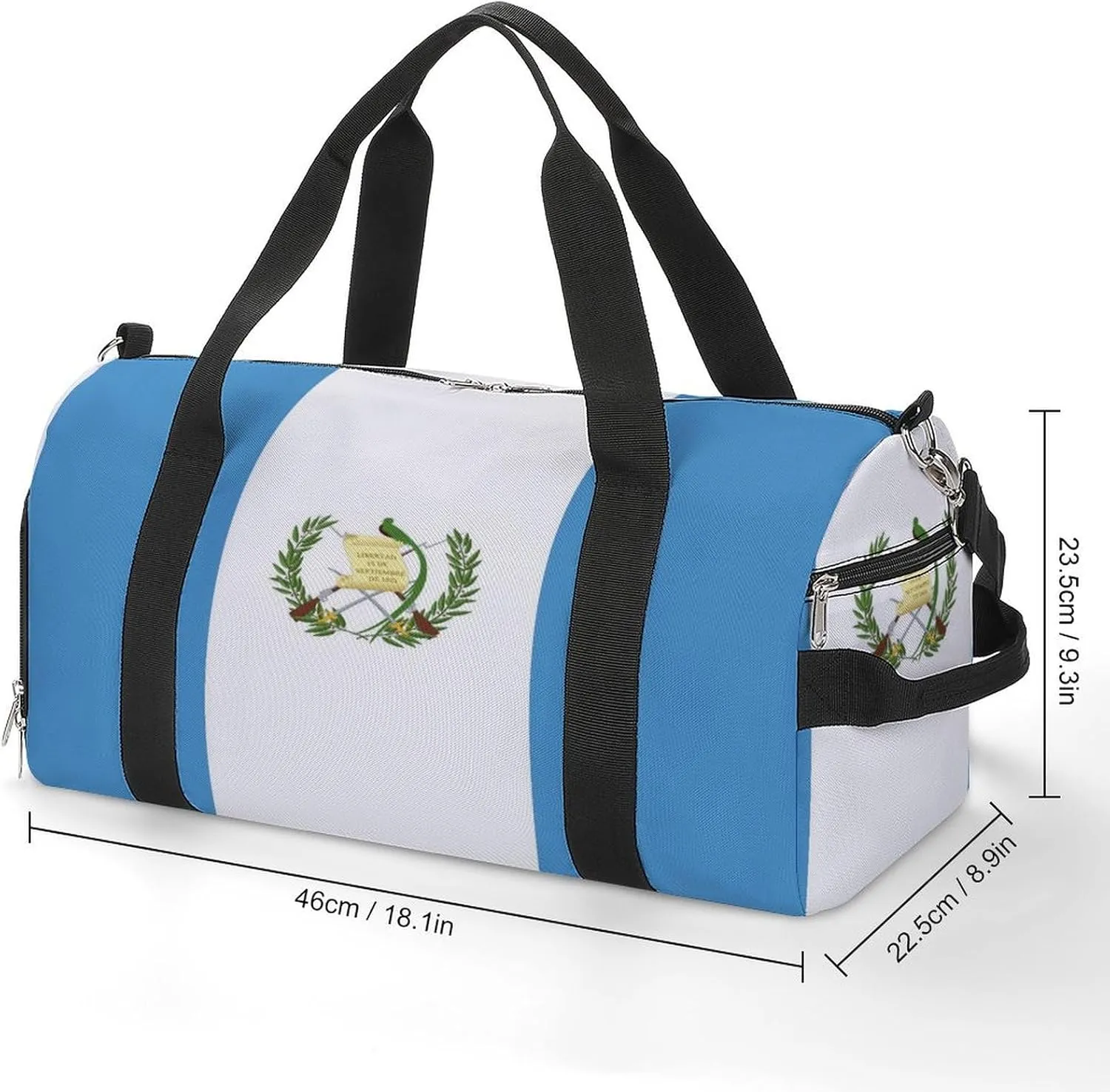 Guatemala Flag Gym Bag-Workout Organizer with Water Resistant Compartments for Gym Lovers, style-16-6