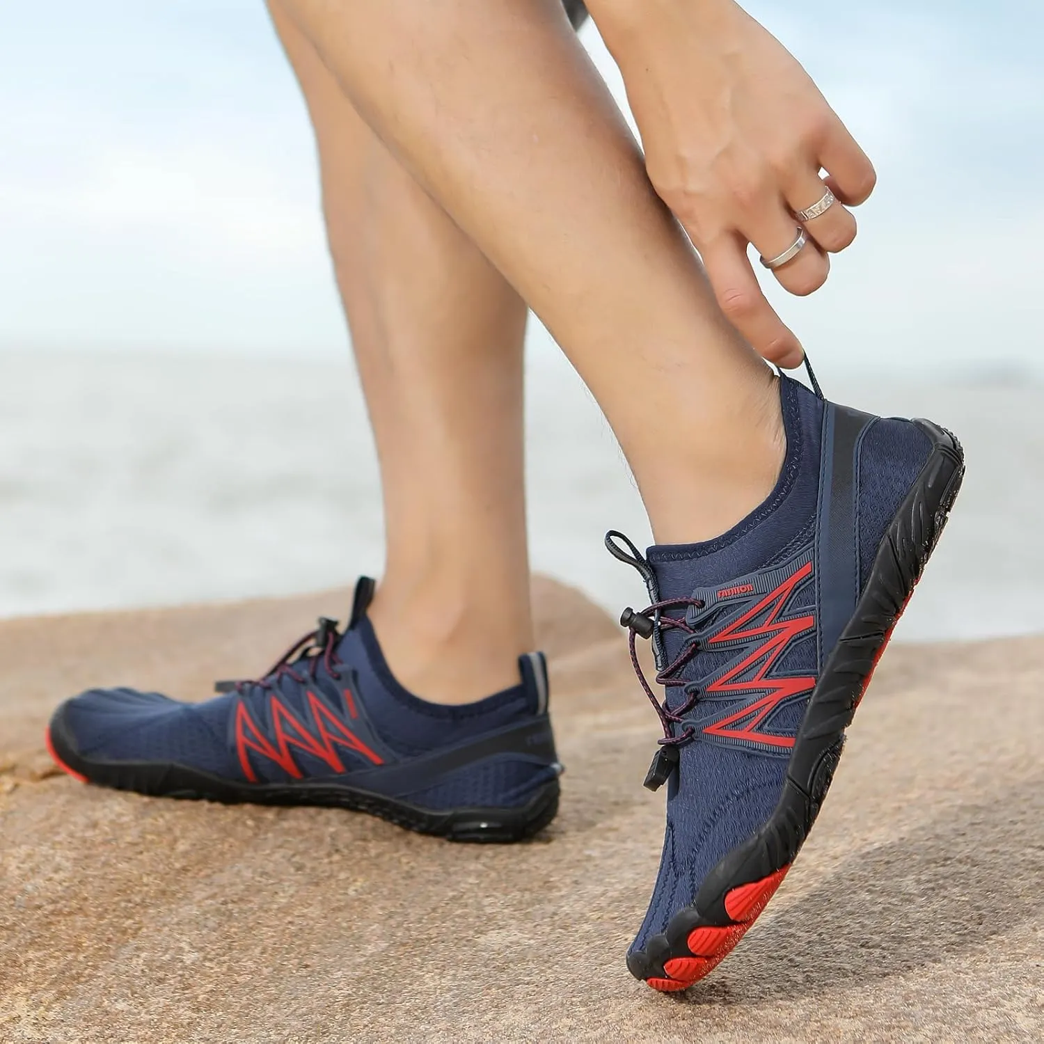 GUNIYIFS Walking Water Shoes Men Hike Barefoot Shoes Women Wide Toe Box Non-Slip Quick Dry Breathable Outdoor Athletic Footwear Beach