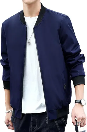 GUOYUXIAO Vintage Aviator Flight Jacket Brown Men's Bomber Coat