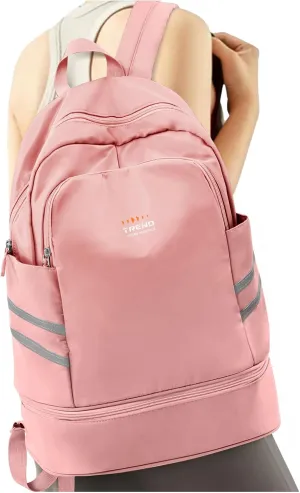 Gym Backpack for Women with Shoes Compartment & Wet Pocket, Large Travel Backpack Waterproof, Sports Backpack Gym Bag