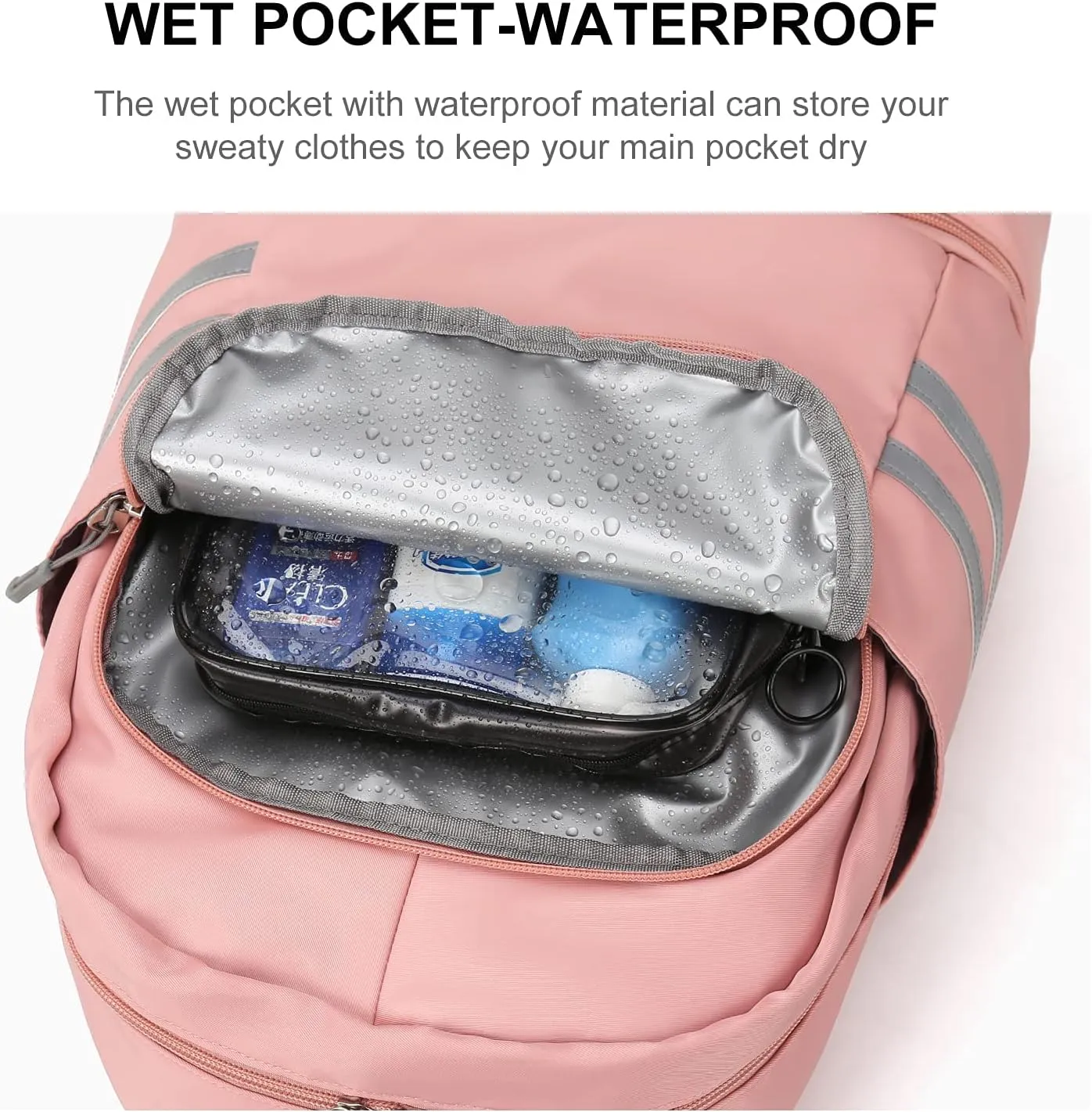 Gym Backpack for Women with Shoes Compartment & Wet Pocket, Large Travel Backpack Waterproof, Sports Backpack Gym Bag