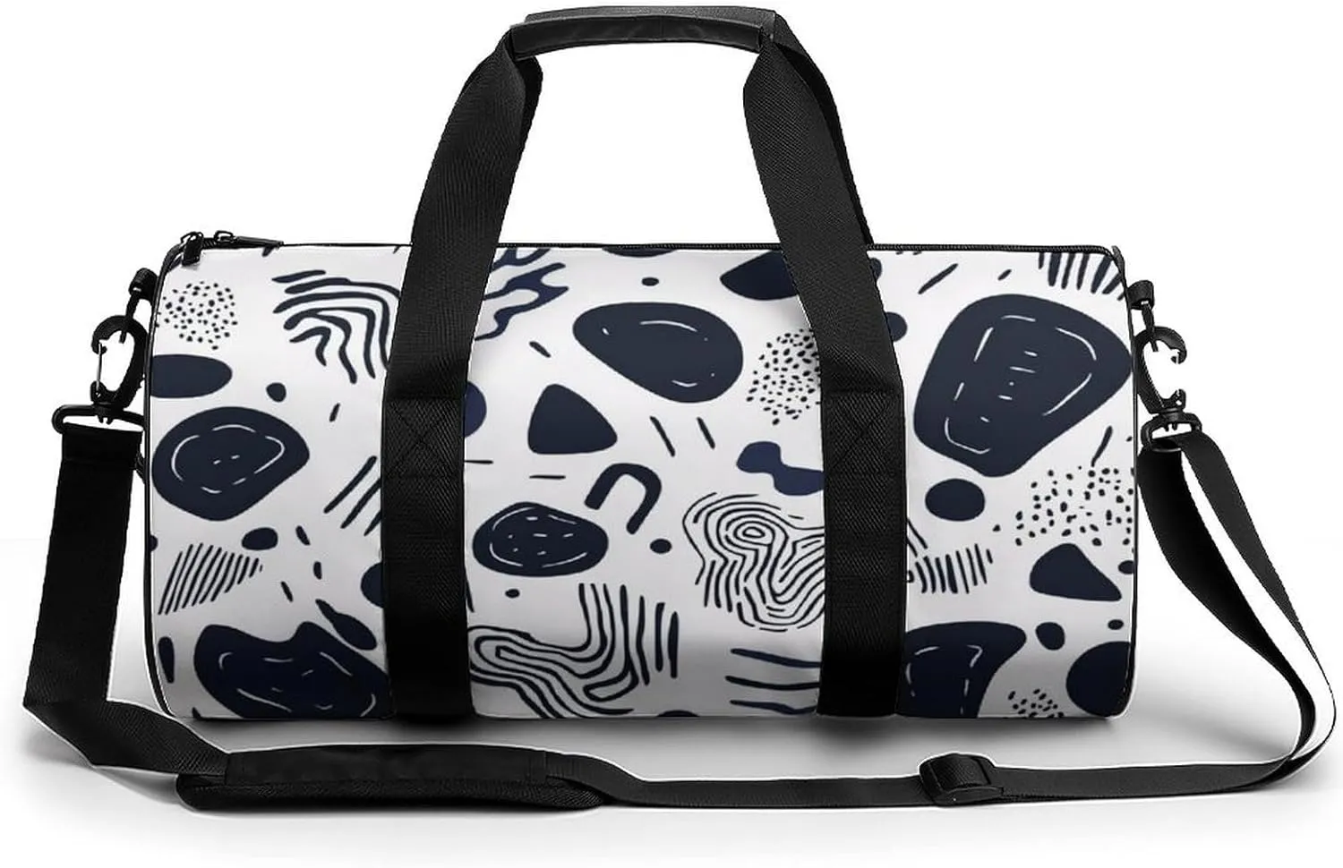 Gym Bag for Men Women Lightweight Sports Duffle Bag with Multiple Compartments Cylindrical Gym Bag for Fitness Travel And Outdoor Activities Ater Resistant Yoga Bag Training Bag Abstract Waves