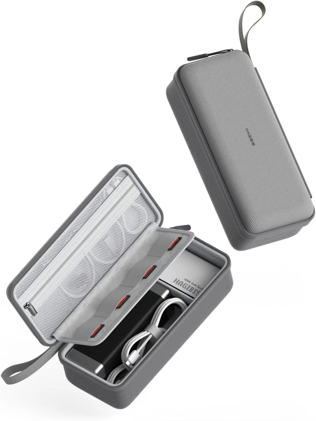 Hagibis Electronics Organizer Travel Case Cable Organizer Bag Pouch Portable Waterproof Carry Case for Cable, Charger,Power Bank, SD Card, Mouse, USB Flash Disk (DPB03 Grey)